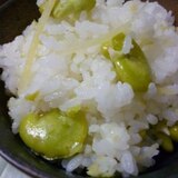 新しょうがとそら豆のご飯